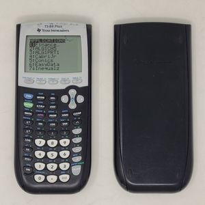 Texas Instruments TI-84 Plus Graphing Calculator with Cover Black WORKS Tested